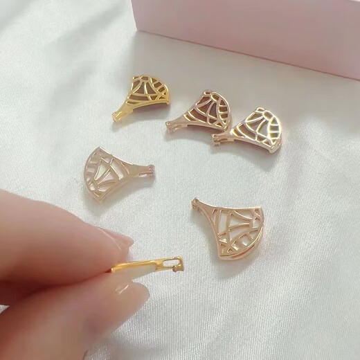 18K gold necklace small skirt pendant color gold rose gold au750 color gold necklace clavicle chain for girlfriend Chinese Valentine's Day gift K gold rose gold (single pendant) 16mm white mother-of-pearl