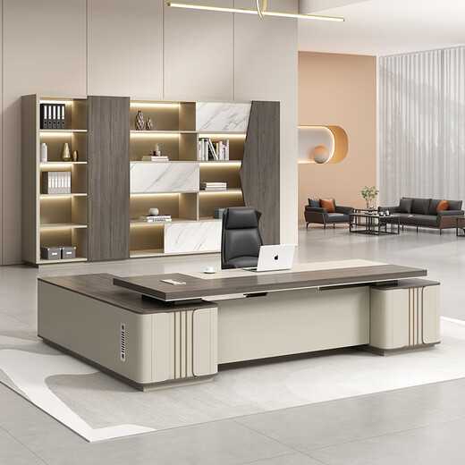 Yongtuo boss desk and chair combination simple modern office president desk executive desk light luxury supervisor manager computer desk