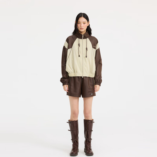 RE VAN Rui Fan New Product Designer Style Contrast Color Embroidery Color Matching Suit RL12401165 Khaki XS /34