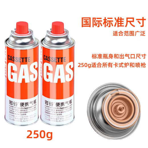 Iwatani cassette stove gas tank, cassette gas bottle, portable outdoor camping barbecue safety gas bottle, butane gas gas tank, original 250g *1 bottle