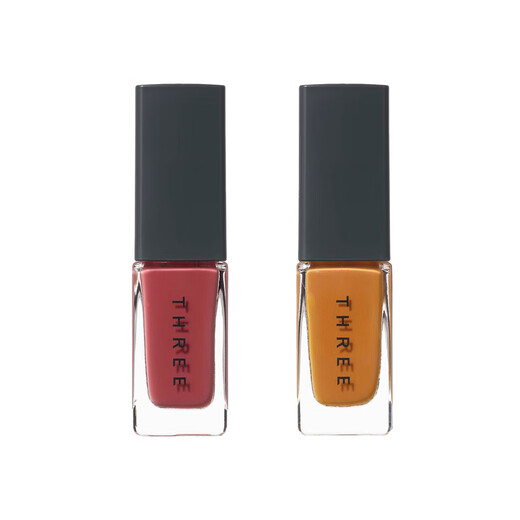 THREE Japan direct mail 2024 summer new natural plant topcoat quick-drying and long-lasting new color nail polish 7ml 07 SUNRISER