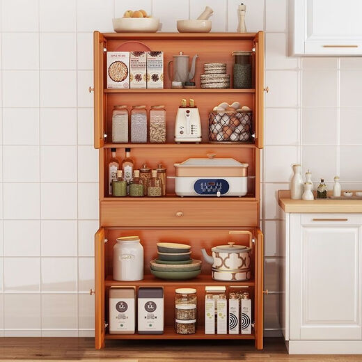 Moridi sideboard kitchen cabinet rental room cupboard multi-functional wine cabinet simple storage cabinet multi-layer tableware rack upgraded bold six-layer model - transparent door