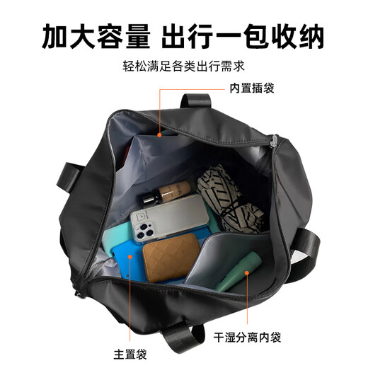 Lohas Travel Bag Women's Large Capacity Fitness Portable Hanging Suitcase Setable Trolley Short-distance Outing Storage Bag Women