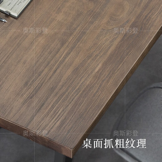 Osladen boss desk executive desk chairman leader CEO furniture general manager solid wood computer desk with side cabinet log 180*80*75*4.5 cabinet 150*35*61cm