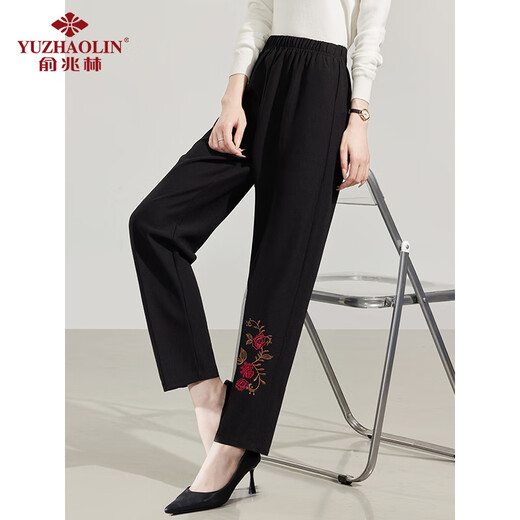 Yu Zhaolin Mom's Pants Spring and Autumn Casual Pants Middle-aged and Elderly Women's Straight Leg Granny Pants Y23KK2624