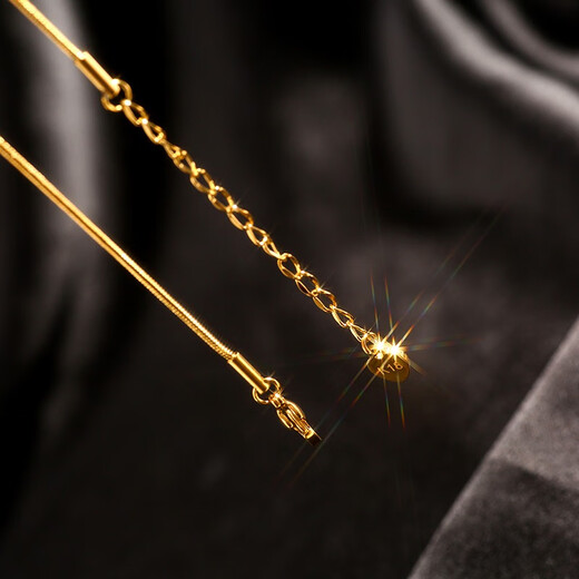 Canbei 18K color gold anklet rose gold snake bone women's niche 2023 new trendy gold color anklet original 18K