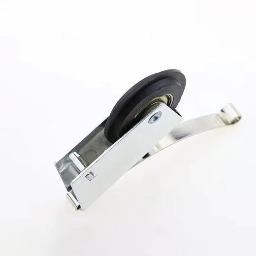 Aluminum alloy frame sliding door upper and lower sliding door wardrobe glass sliding door adjustable floor pulley white concave and convex pulley black concave wheel 1 set