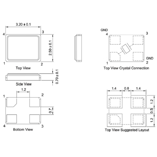 Lanshi SMD passive quartz crystal 13.52127MHZ (50 pieces)