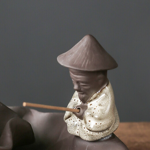 Yuxuan old man fishing backflow incense burner sandalwood incense burner household agarwood thread incense road Jiang Taigong fishing ornaments old man fishing backflow incense burner