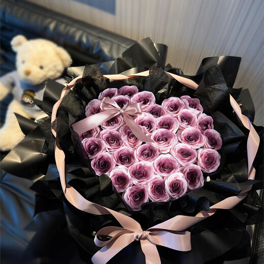 Roselita plum jam rose bouquet soap flower non-flowers Valentine's Day birthday gift wedding anniversary gift to girlfriend