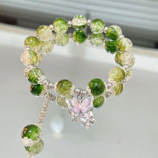 Valentinstagsatmosphäre Super Märchen Schmetterlingsblattarmband Frauen Nischendesign Ins Forest Feenarmband geben Freundin M479+480+481 Drei-teiliges Armband Set