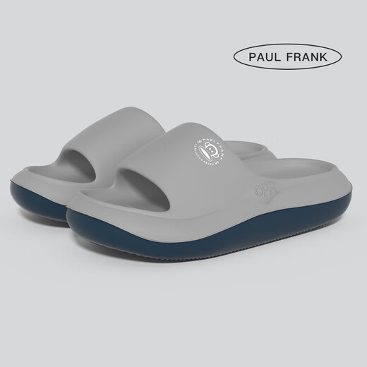 
Big Mouth Monkey (Paul Frank) 2025 new summer men's thick-soled household non-slip slimming and squid-skinned women's outerwear casual couple sandwich 679B3 high-end gray sole marked 280mm [suitable for sizes 42-43]