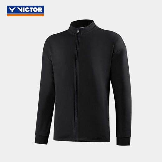 VICTOR VICTOR badminton uniform Victory men and women autumn and winter training sports jacket long sleeves trousers J-15606-C (black) S
