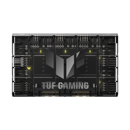 ASUS TUF GAMING TFH-01 fan hub 6 fan control ARGB+PWM/dual SATA power supply/overcurrent & short circuit protection/magnetic design/running indicator light