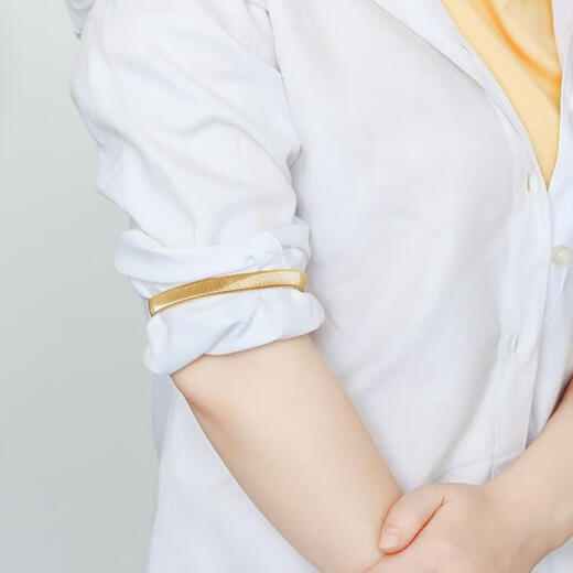 Wan Shi Fei shirt sleeve cuffs, sleeve fixation artifact, cuff tightening, shirt sleeve arm cuffs with elastic cuff rings for men and women 02 silver (pack of two)