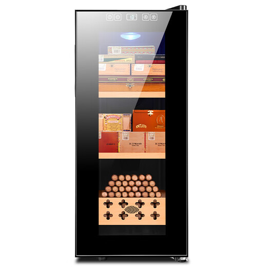 CIGARLONG Cigarron 35C cigar cabinet temperature control and moisturizing electronic household small red wine cabinet cedar wood cabinet 35C full cigar style temperature control and moisturizing 35L