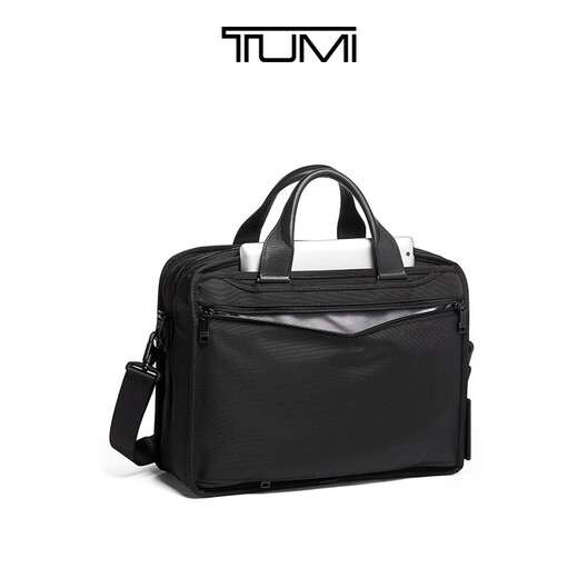 TUMI/Tuming Alpha 3 Men's Computer Bag Business Handbag Briefcase Black/02603132D3 15 inches