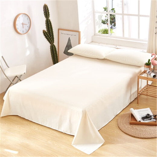 Solid color cotton bed sheet single piece 1.5\/1.8\/2m double bed sheet student dormitory 1.2m bed sheet gray 230x250cm single bed sheet