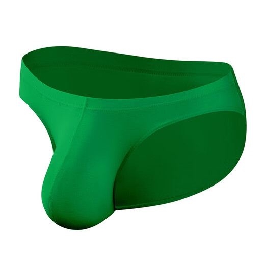 LASTKILLER's new low-waist sexy elastic tight breathable sweat-absorbent thin shorts Modal U convex bag briefs green XXL