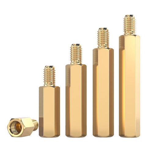 Fengji hexagonal copper column single-head copper stud computer chassis motherboard screw nut nail single-pass nut isolation column support column M4*22+6 5 pcs