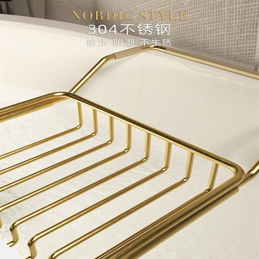 Yaowanxi Bathtub Storage Rack Bathtub Storage Rack Telescopic Multifunctional Bathroom Bathroom Shelf Flagship Floor Towel Rack + Bathtub Storage Rack White