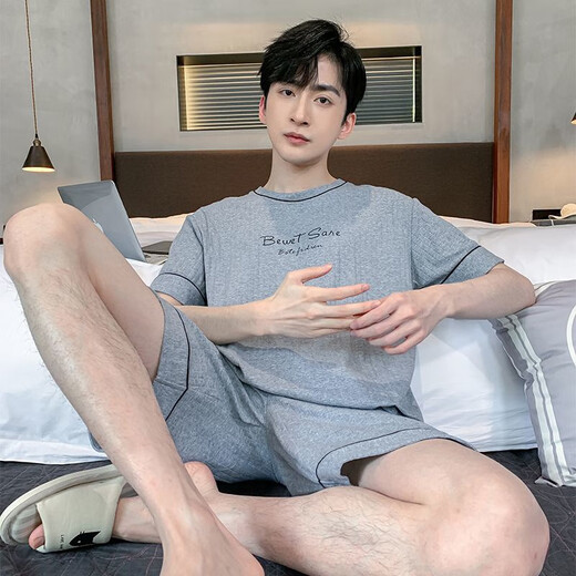 Modal men's pajamas men's summer 2025 new short-sleeved home clothing men's boys and teenagers summer summer large size H HDE-9930 L single size
