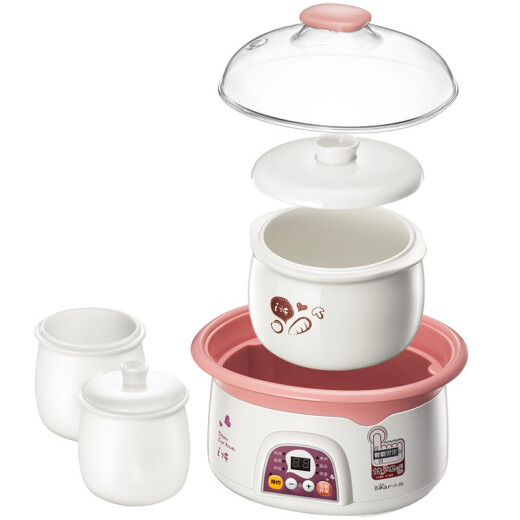 Bear electric stew pot, electric stew pot, soup pot, water-proof bird's nest stew pot, porridge pot 2.5L white porcelain 3-gallon health ceramic pot DDZ-106