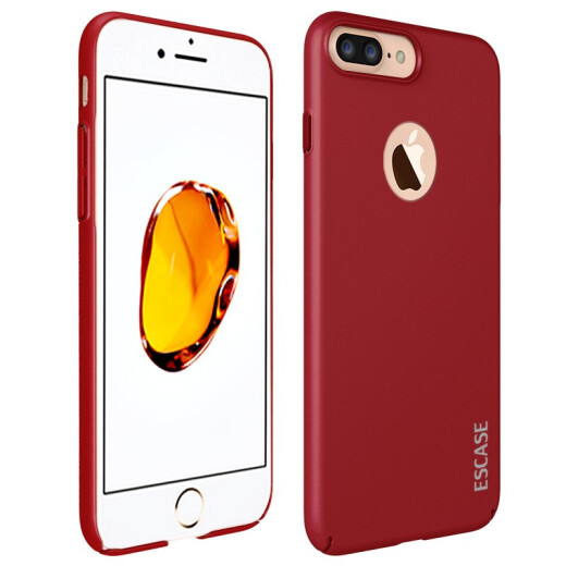 ESCASE iPhone7plus mobile phone case Apple protective cover all-inclusive anti-scratch and anti-fall hard shell matte process feel suitable for Apple 7plus red