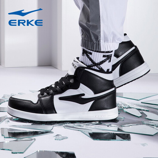 Hongxing Erke Men's Shoes New Running Shoes Casual Skateboard Shoes Versatile Sports Shoes 51117401103 Black 41