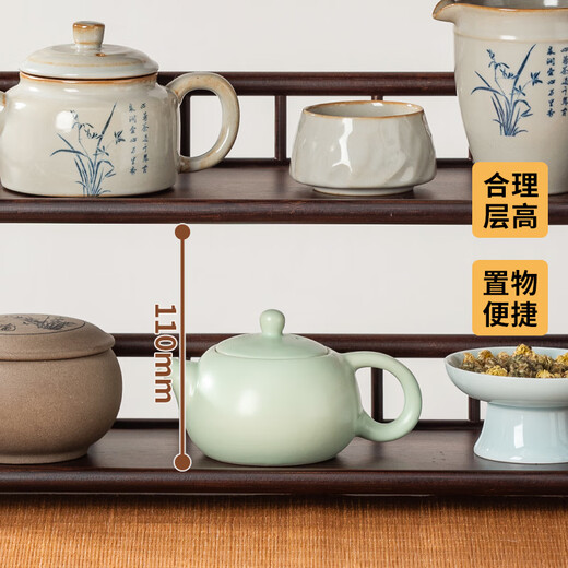 Le Shengtu tea cup holder tea table ornaments tea set storage rack tea table storage rack tea room Kung Fu tea set display rack LC519