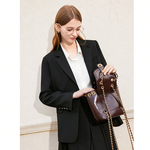 Betu women's spring new suit temperament small suit jacket college style commuter suit 2401T37 black S