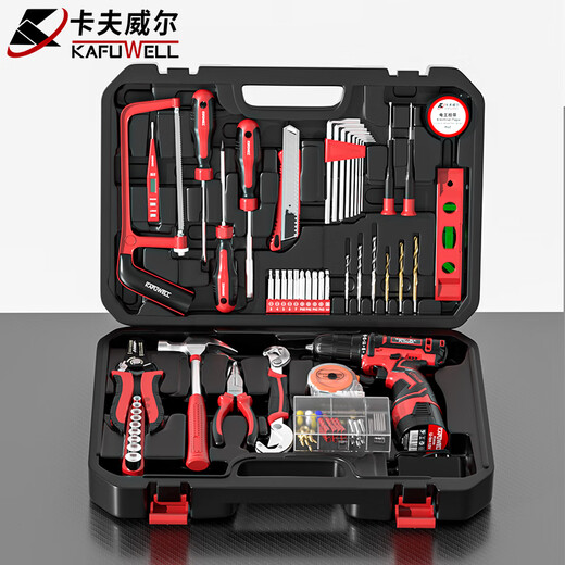Kraftwell 109-teiliges Heimbohrwerkzeug-Werkzeugbox-Set Ladung Elektrikschraubendreher Elektriker Reparatur P2982A 126-teilige Bohrer P3893a