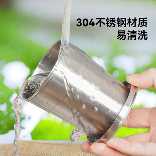 WORTHBUY 304 stainless steel folding water cup, retractable cup, business trip, outdoor portable wash cup, toothbrushing cup, true color - Hehe Bear 1 piece 250ml