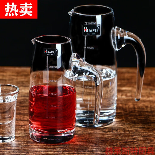 Tuojin liquor dispenser, red wine decanter, home flask, hotel glass European style personalized wine set with scale, gourd style 500 ml