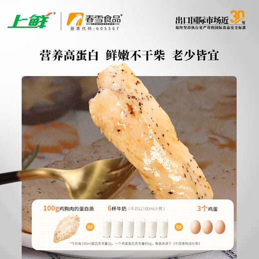 Fresh fried chicken breasts with black pepper 896g/7 pieces, low-fat meal replacement, light food, fitness, ingredient package, Halal New Year's Day