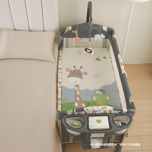 ABCMOKOO Pani crib folding baby bed movable newborn multi-functional splicing large bed-Jilafalu PRO model