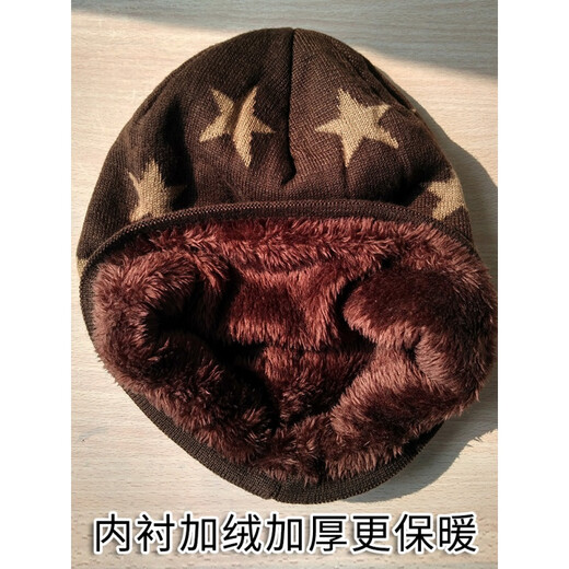 智兜兜年轻妈妈女帽冬款帽子女秋冬百搭韩版潮保暖加绒包头帽时尚女士妈 2只装(6049咖+6052黑色) 内衬加绒