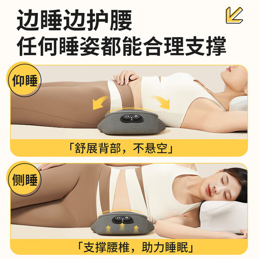 Apple Rabbit Christmas gift, birthday gift, girl's waist cushion massager, niche gift for group purchase, girlfriend, wife, best friend, heart-warming, high-end, practical, anniversary, custom-made souvenir, same day/next day delivery, Jingcang Express, upgraded charging model-(quiet gray)