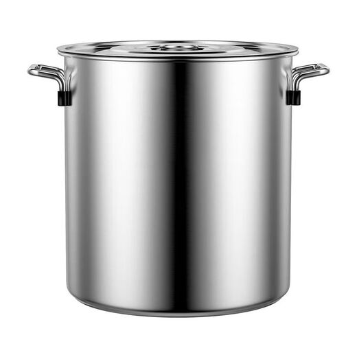 Commercial extra thick stainless steel barrel round barrel household large capacity soup pot water storage barrel oil barrel stewed meat pot stall soup barrel thickened soup barrel 45*45