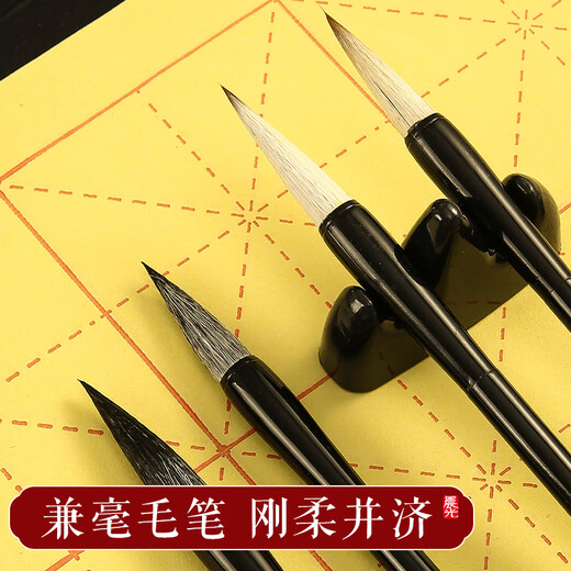 M&G Stationery Four Treasures Student Portable Brush Set Adult Beginner Pen, Ink, Paper and Inkstone 11-piece Set Calligraphy Practice Halloween Gift HAWB1976