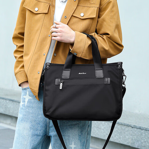 MashaLanti briefcase men's large-capacity handbag business trip computer bag business shoulder crossbody bag Father's Day birthday gift