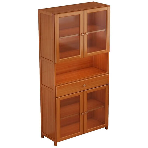 Moridi sideboard kitchen cabinet rental room cupboard multi-functional wine cabinet simple storage cabinet multi-layer tableware rack upgraded bold six-layer model - transparent door