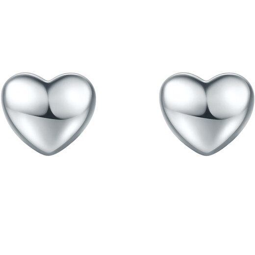 Saturday Fu PT950 platinum stud earrings, female B0912452, about 1.06g, one pair, birthday gift