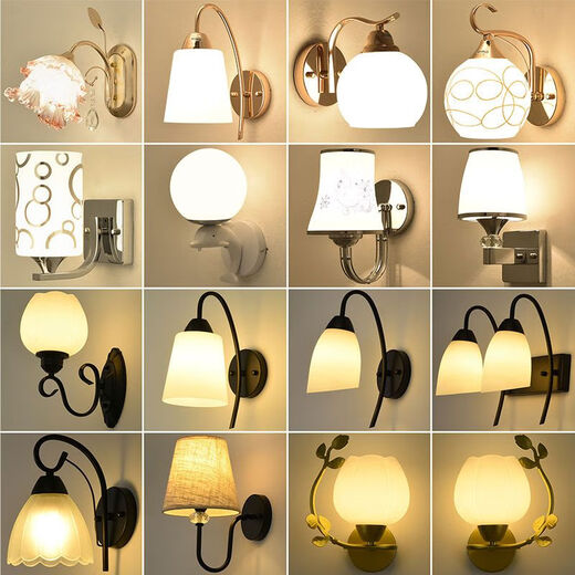 Yaotian wall lamp bedroom bedside lamp modern minimalist living room study creative wall lamp Nordic staircase aisle led lamp LG001 warm light