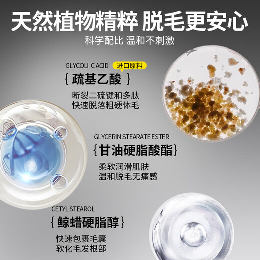 MUESRGTEI German high-end hair removal cream for men's private parts, beard, armpits, lips, face, armpit hair, leg hair, chest sweat, whole body private parts