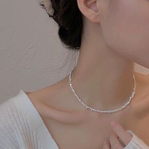 Beautiful Baroque Imitation Pearl Necklace Small Irregular Freshwater Pearl Chain Clavicle Chain Special-Shaped Necklace 2024 New Necklace