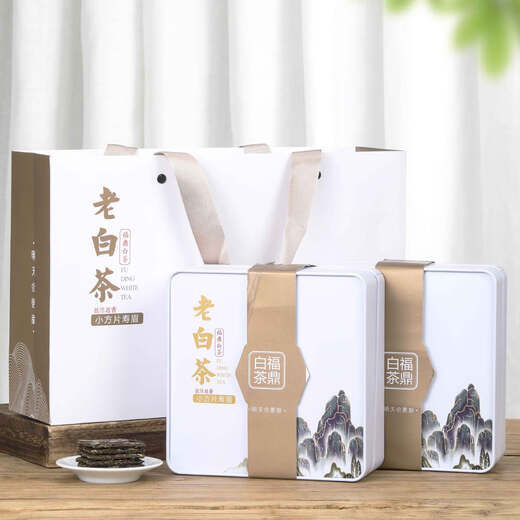 Boxin Gold Medal White High-end Tea Gift Fuding White Tea Old White Tea White Tea Tea Cake White Tea Stick Small Square Piece Shanshui Tangerine Peel White Tea Cigarette Stick 180g