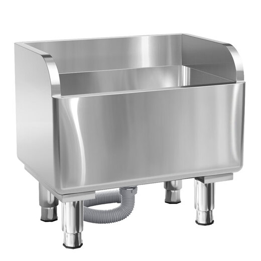 Stainless steel mop pool rectangular heightened anti-overflow mop pool mop pool household balcony wash mop sink 201 new model 600*410*550 leg height 150