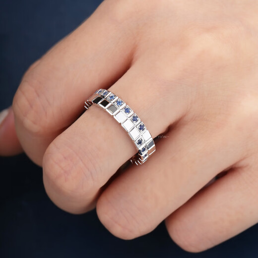 MZMZ customized platinum ring sapphire PT950 men's and women's ring birthday anniversary gift for boyfriend platinum 950 sapphire single ring size 5~15