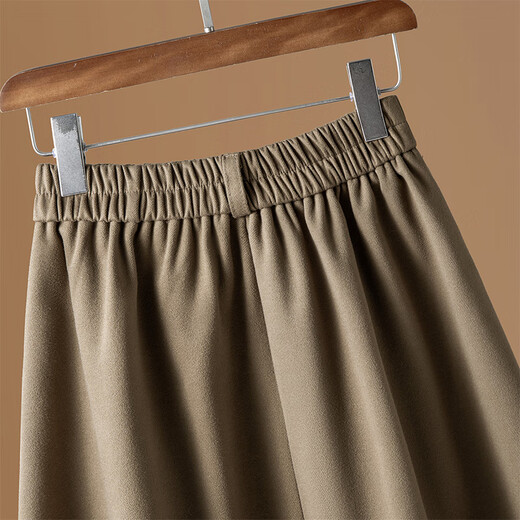 Sibaishe Retro Skirt 2025 Autumn New Women's High Waist Slim Pocket Large Skirt A-Line Skirt